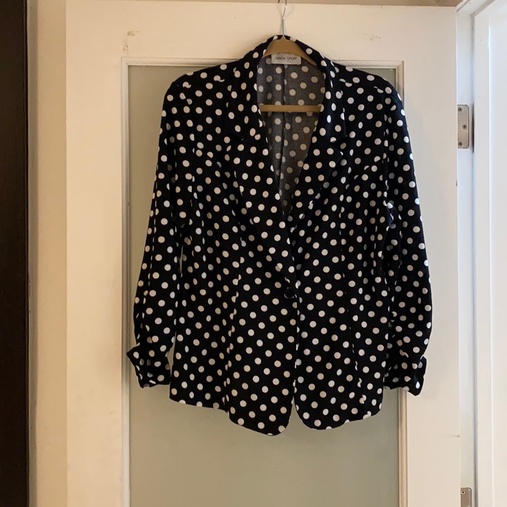 Polka dot blazer